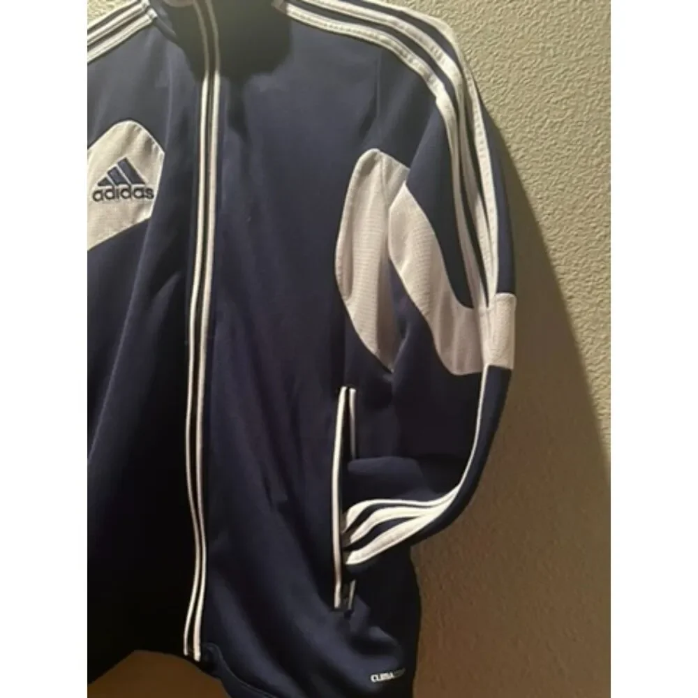 Adidas Condivo Navy/White Track Girls Cool Climate Jacket Size L